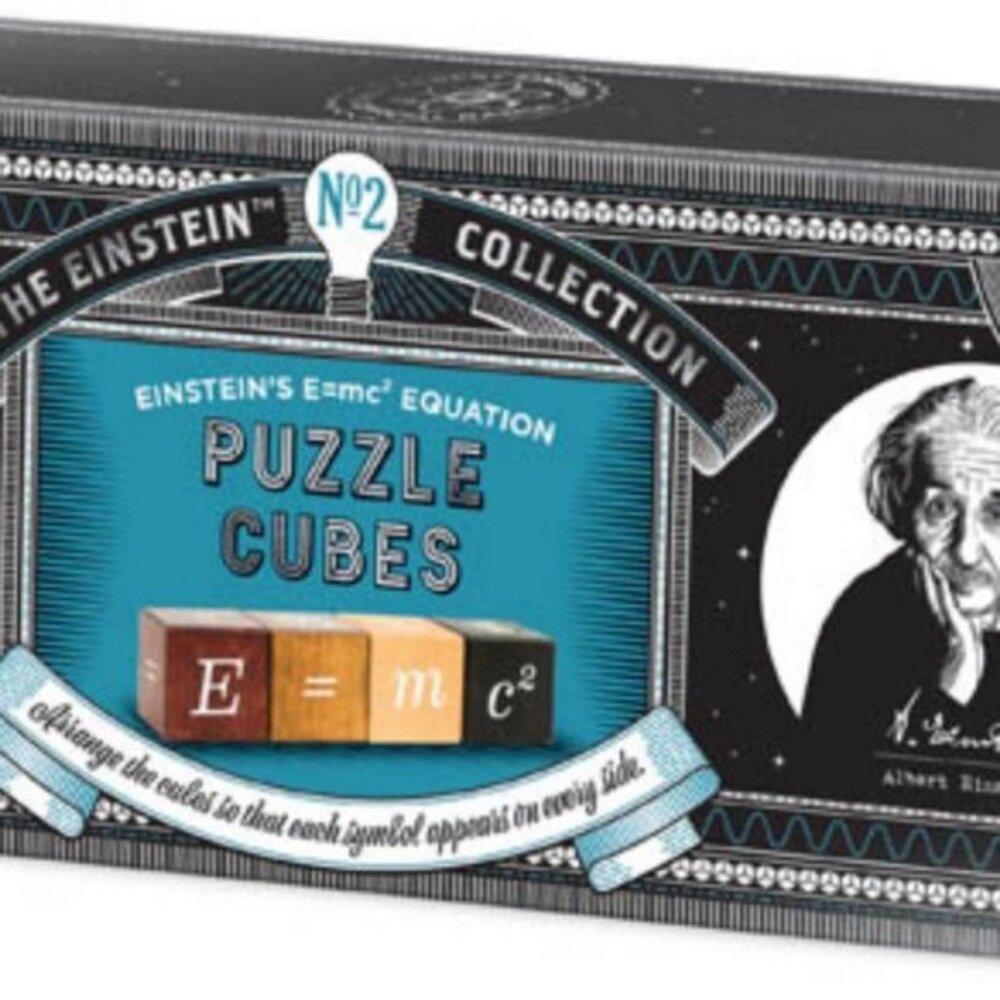 Professor Puzzle Einstein E=mc² Wooden Cube Puzzle 3D Brain Teaser STEM NIB - Picture 4 of 6